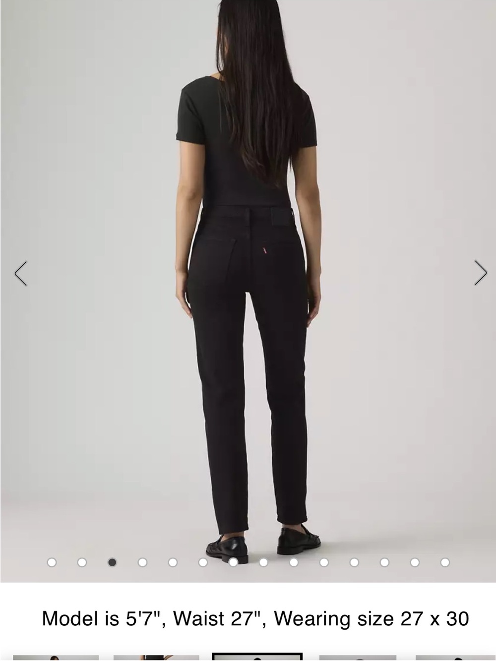 Levi's Washed Black Wedgie Straight Jeans